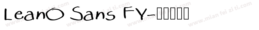 LeanO Sans FY字体转换